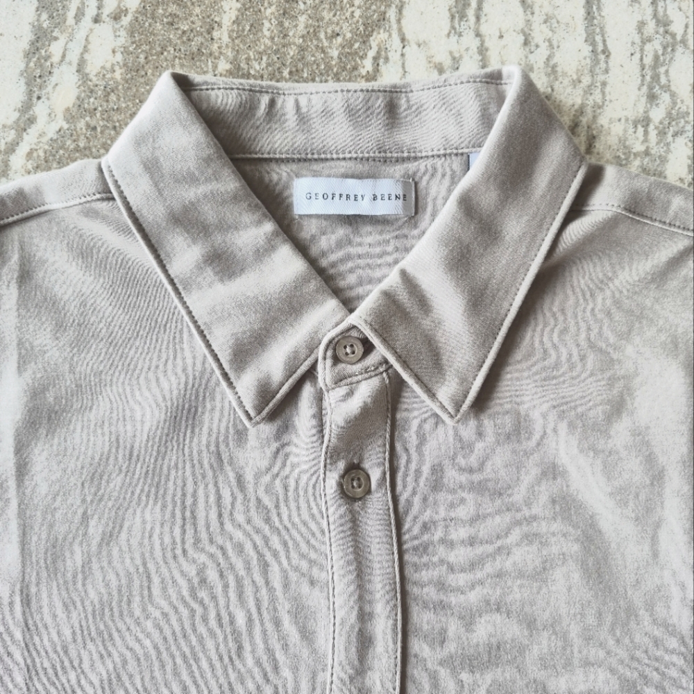 Geoffrey Beene Men's Button Down Polo Shirt Size Medium NEW